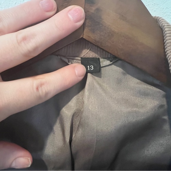 Vintage 80s Silver Unicorn Corduroy Lined Blazer - Picture 6 of 10